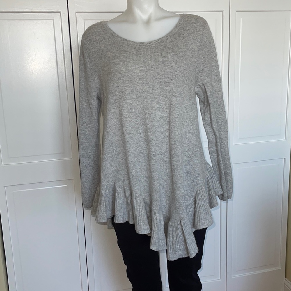 Joie Asymmetrical Ruffle Hemline Sweater